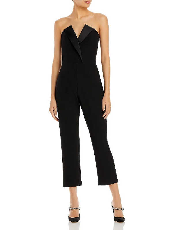 Womens Strapless V-Neck Jumpsuit