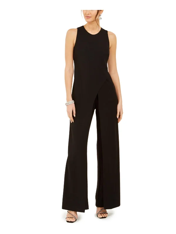 Womens Wide Leg Sleeveless Jumpsuit