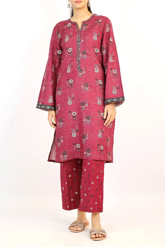 Printed Khaddar Stitched Shirt