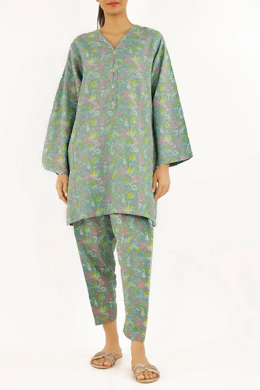 Printed Khaddar Stitched 2 Piece (Shirt/Trouser)