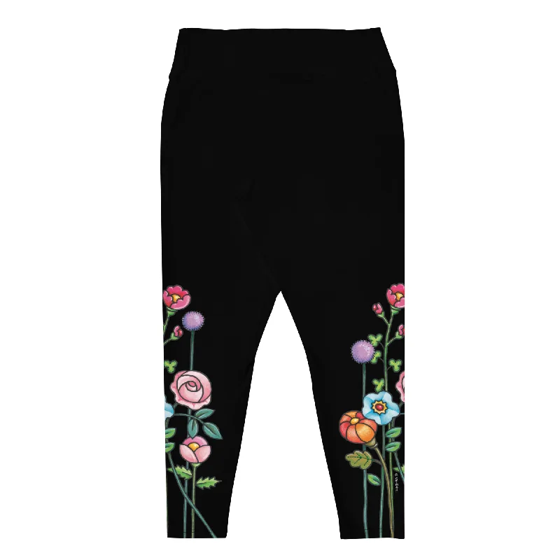 Flower Garden Plus Size Leggings