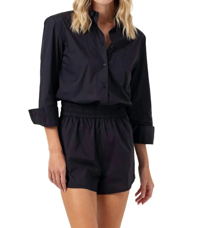 Lottie Romper In Black