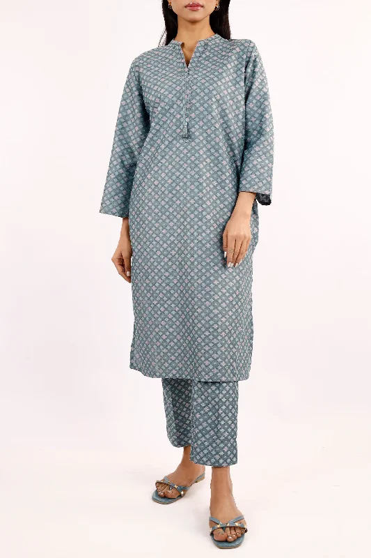 Cotton Jacquard Stitched 2 Piece (Shirt/Trouser)