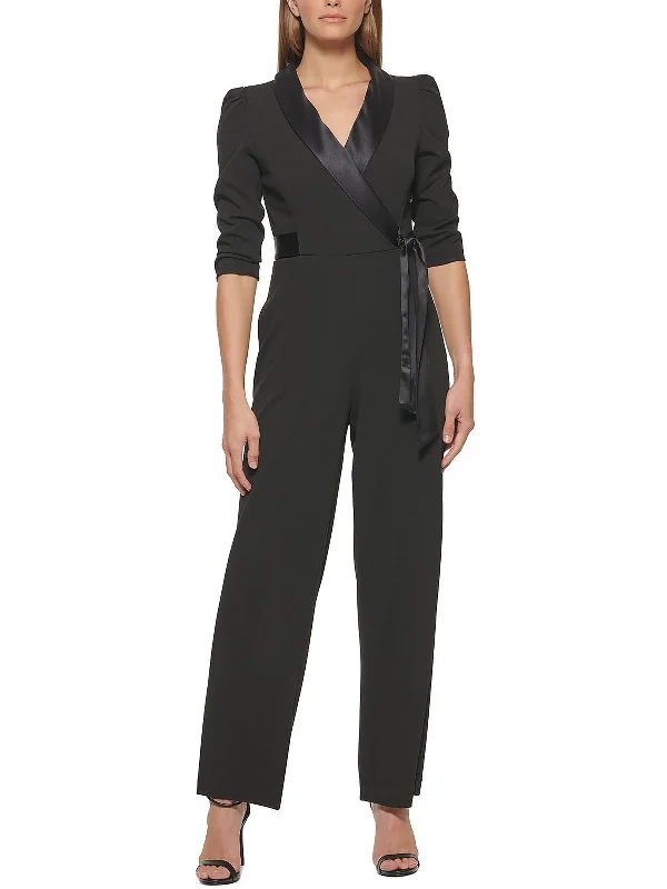 Womens Surplice Formal Jumpsuit