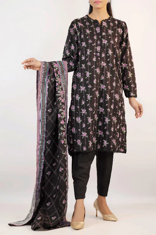 Printed Khaddar Stitched Shirt