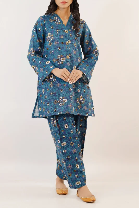 Printed Khaddar Stitched 2 Piece (Shirt/Trouser)