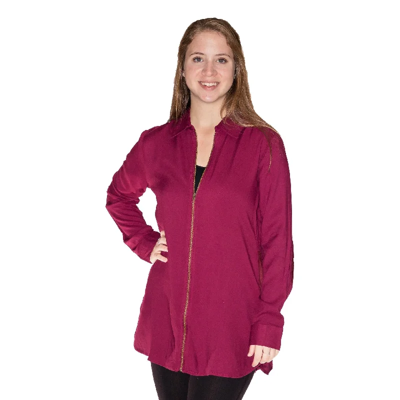 Simply Noelle Zip Up Top/Jacket -Sangria