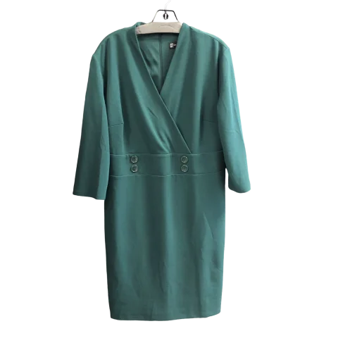 Dress Work By New York And Co In Green, Size: 2x