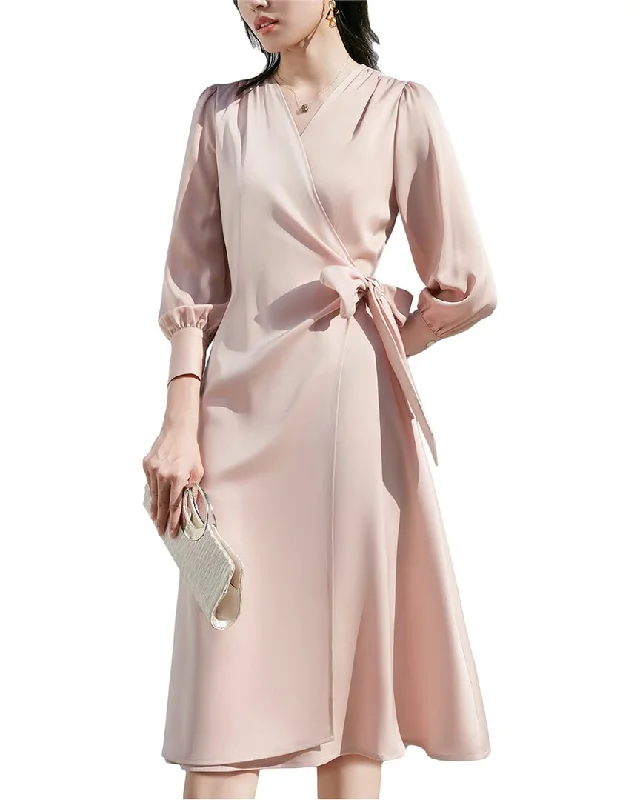 Onebuye 3/4-Sleeve Midi Dress