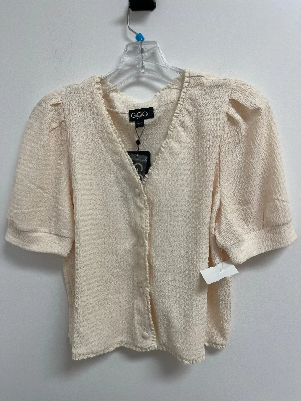 Cream Top Short Sleeve Gigio, Size L