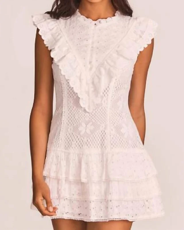 Lunetta Mini Dress in True White