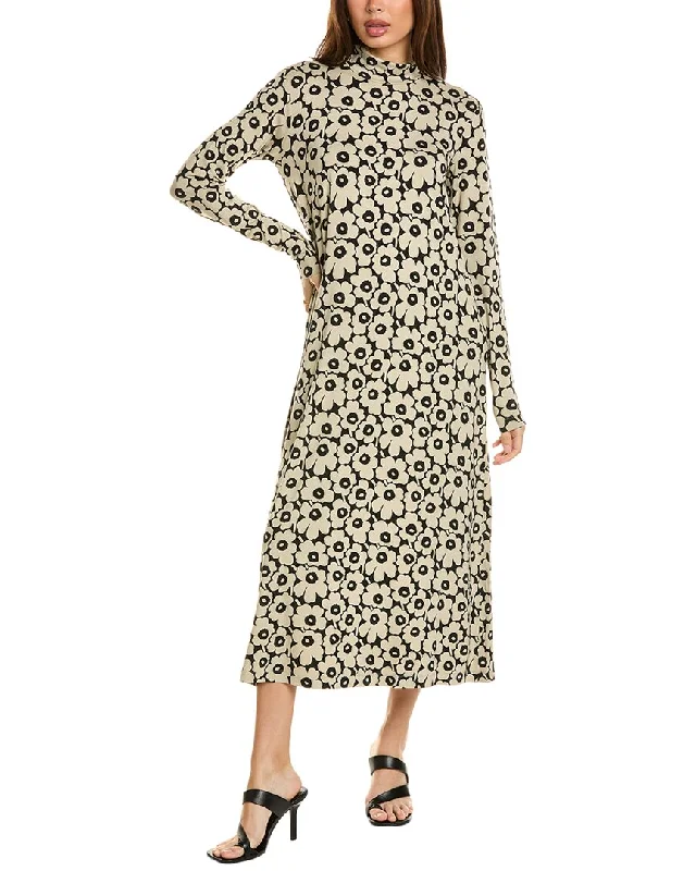 Marimekko Cavea Unikko Turtleneck Maxi Dress