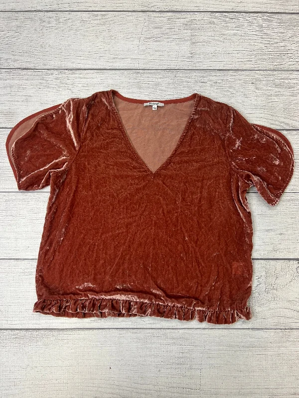 Velvet Top Short Sleeve Madewell, Size L