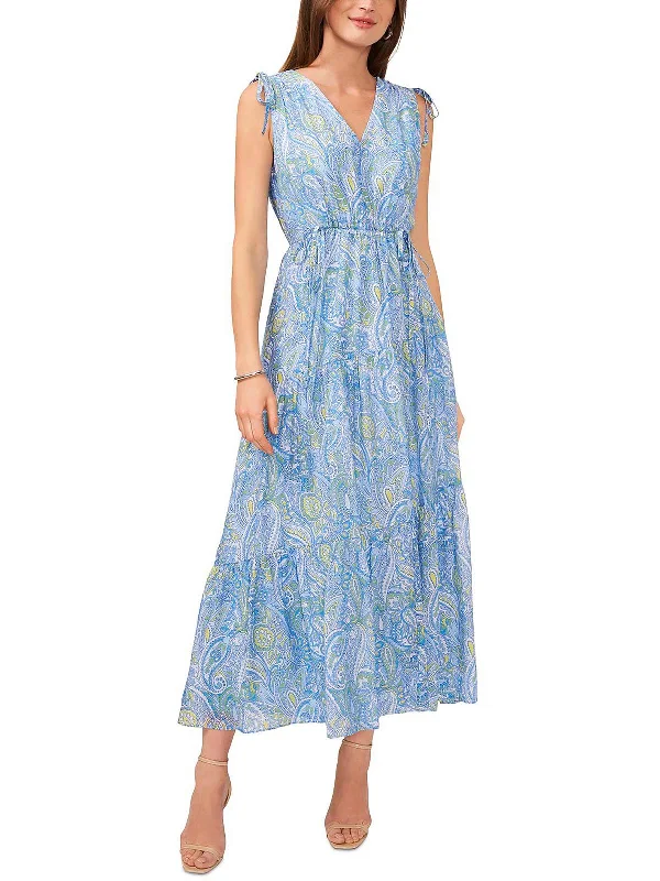 Womens Paisley Long Maxi Dress