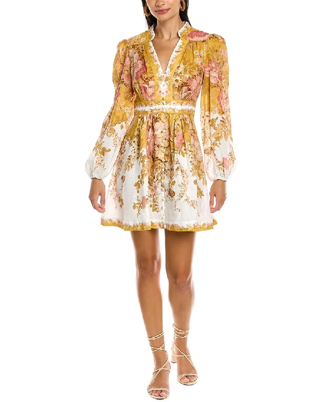 Zimmermann Pattie Plunge Mini Dress