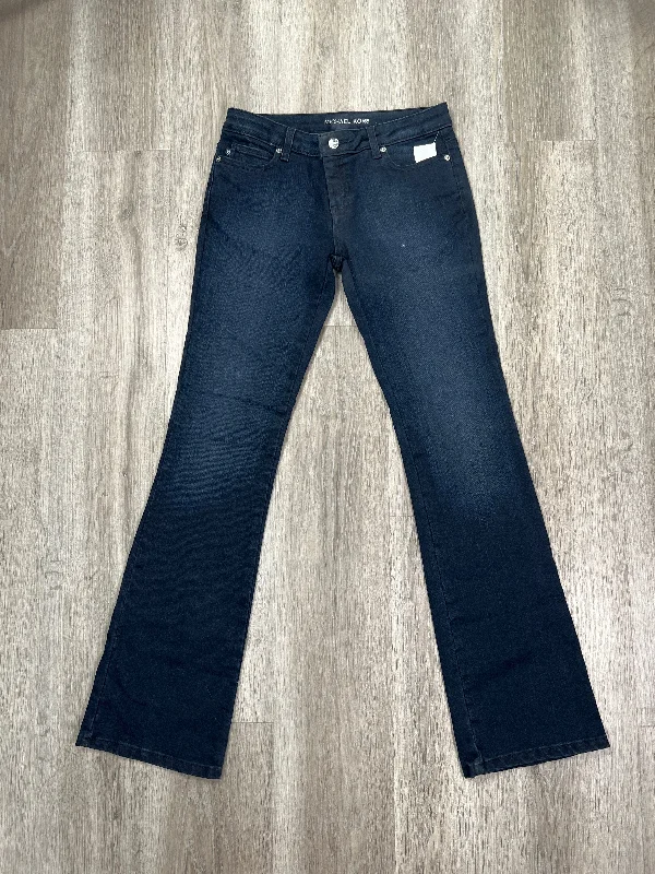 Jeans Boot Cut By Michael Kors In Blue Denim, Size: 4