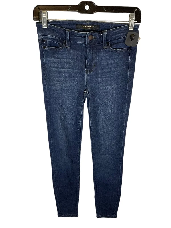 Jeans Designer By Liverpool In Blue Denim, Size: 0