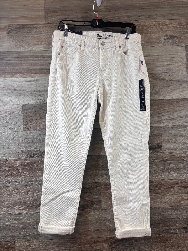 Jeans Straight By Gap In White, Size: 8