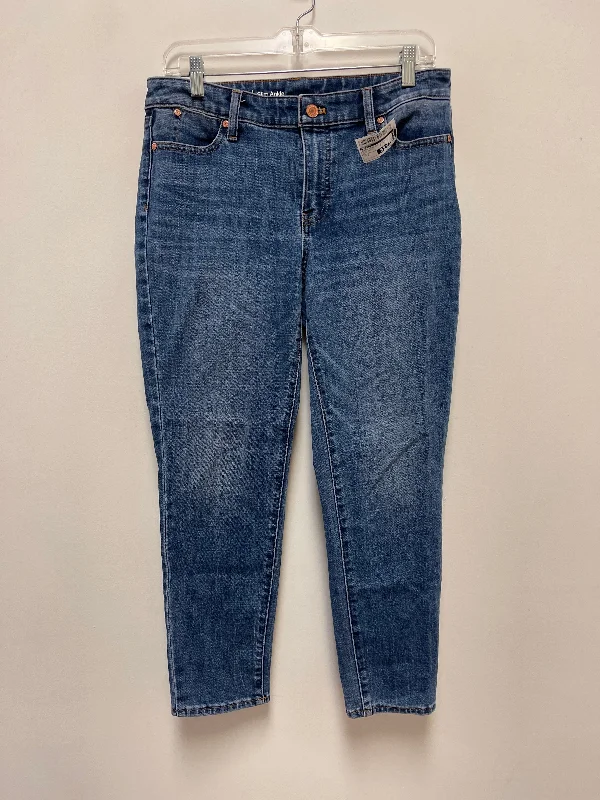 Jeans Straight By Talbots In Blue Denim, Size: 8