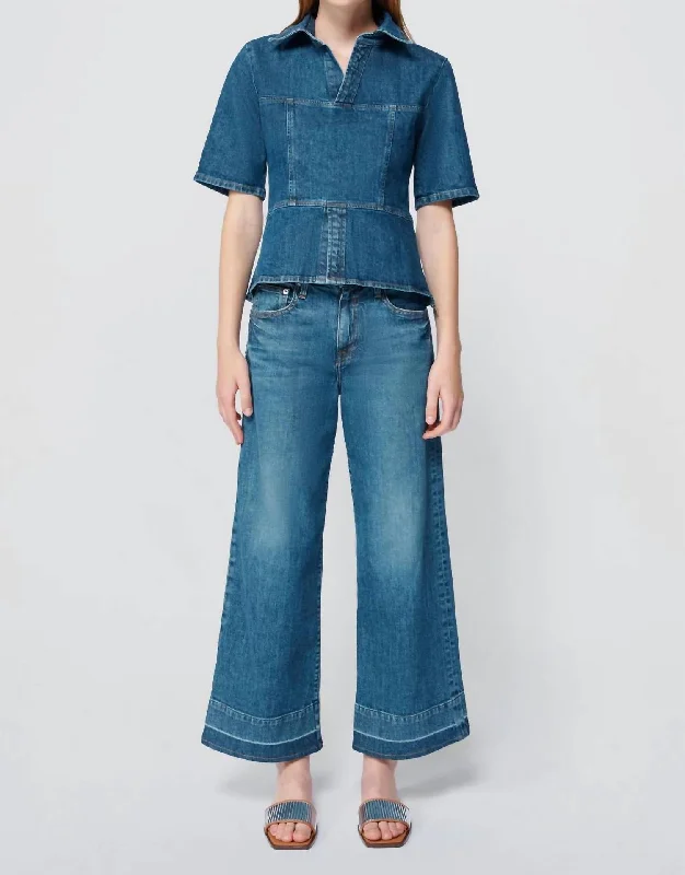 Jude Wide Leg Jeans In Denim