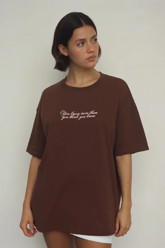 Commonplace Morale T-Shirt - Chocolate/Pink