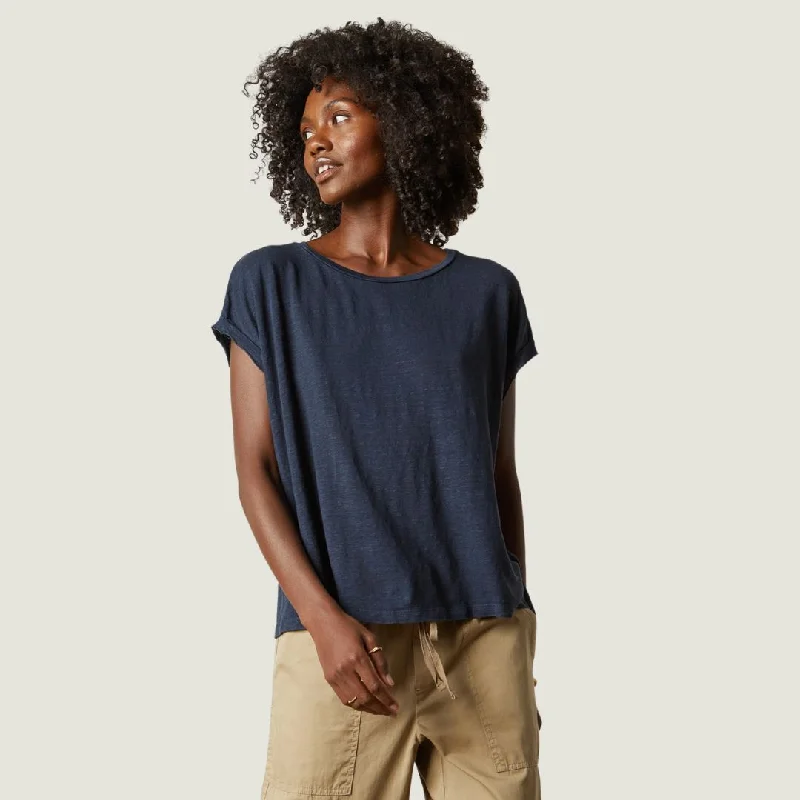 Hudson Linen Knit Tee (Baltic)