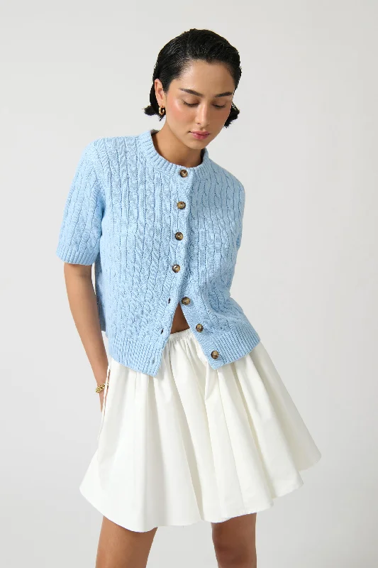 ONTE Isabel Cable Cardigan - Blue