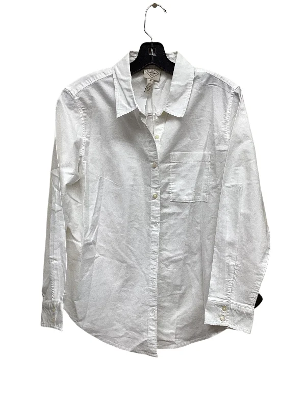 Top Long Sleeve By St Johns Bay In White, Size: Sp