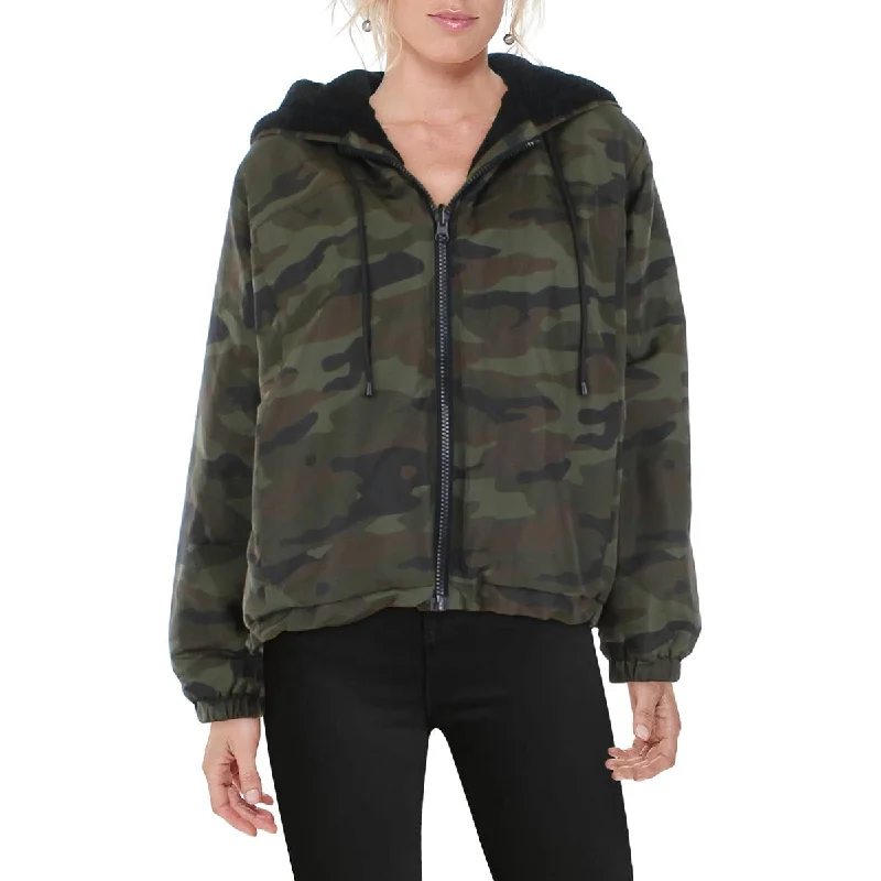 Womens Winter Hooded Bomber Jacket