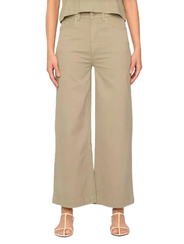 Hepburn Wide Leg Pant In Alpine Green