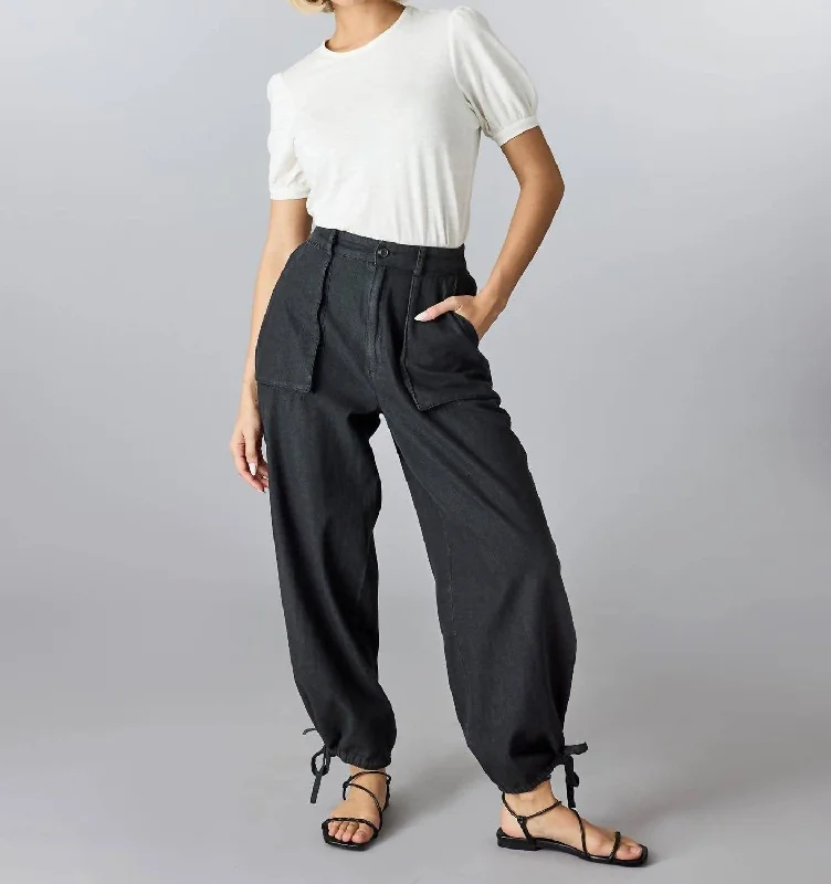 Trinity Pants In Washed Black