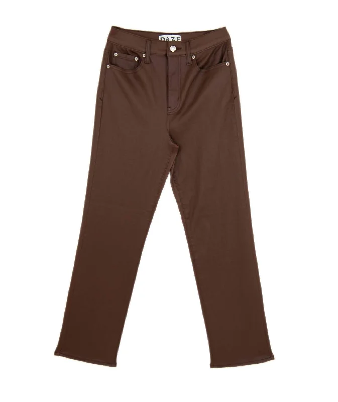 Women's Sundaze Pants Coated Espresso In Brown