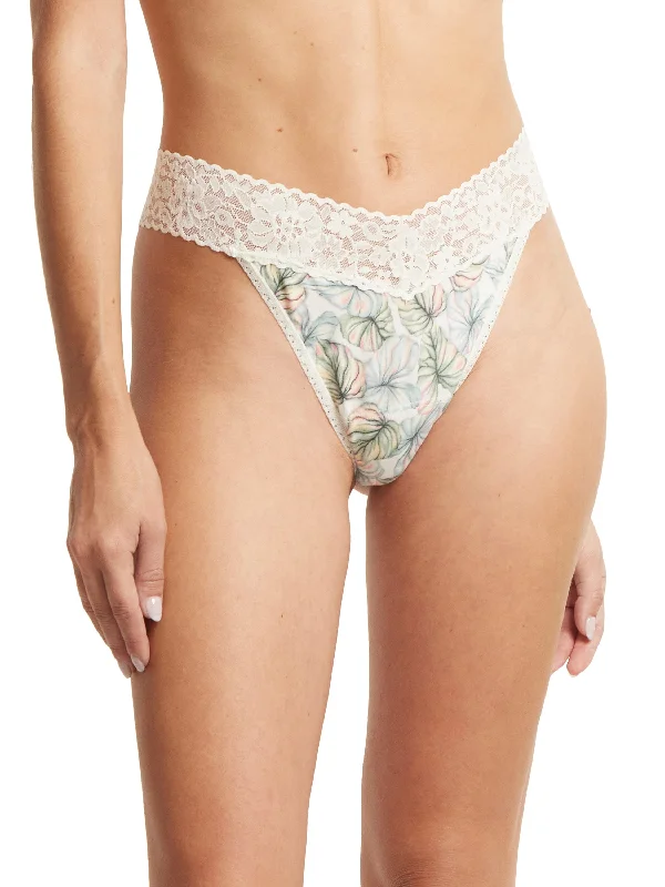 Printed DreamEase® Original Rise Thong Begonia Leaf