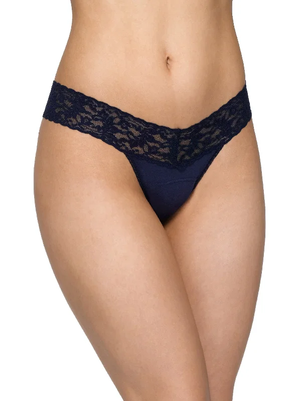 Supima® Cotton Low Rise Thong Navy