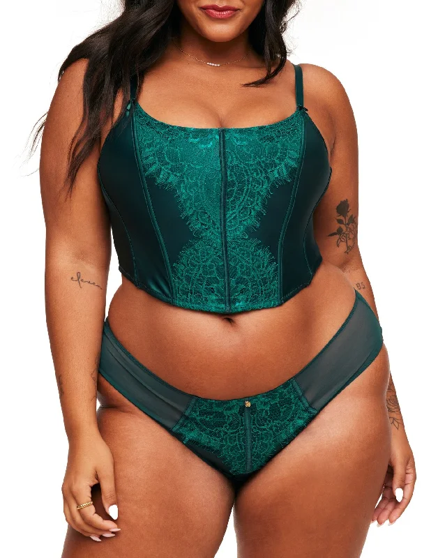 Geneviève Women's Plus-Size Cropped Corset & Panty Set