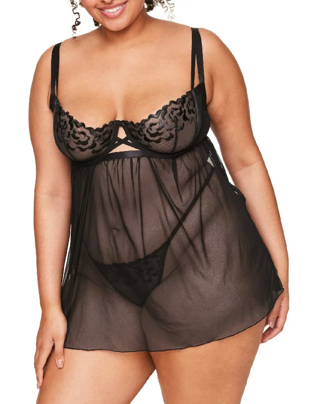 Jestina Women's Plus-Size Babydoll Lingerie