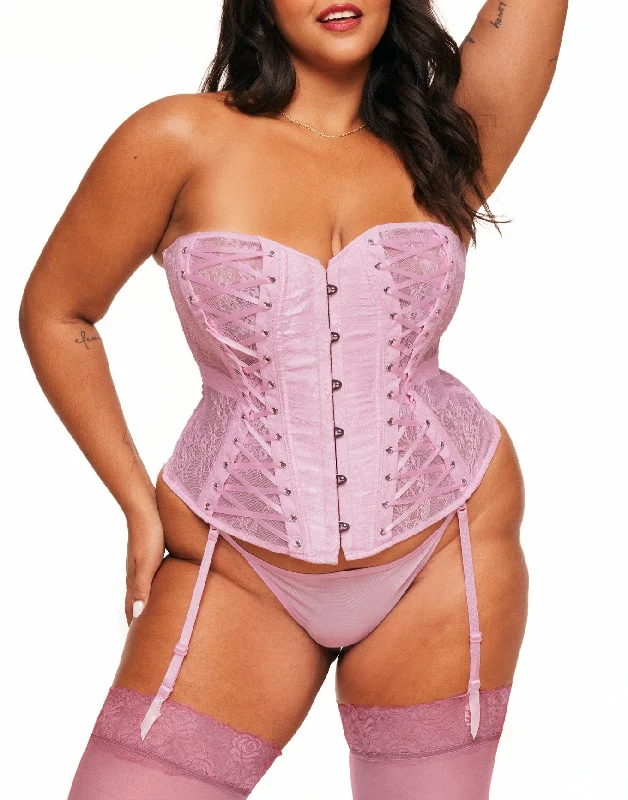 Nikita Women's Plus-Size Unlined Boned Corset & G-string Set