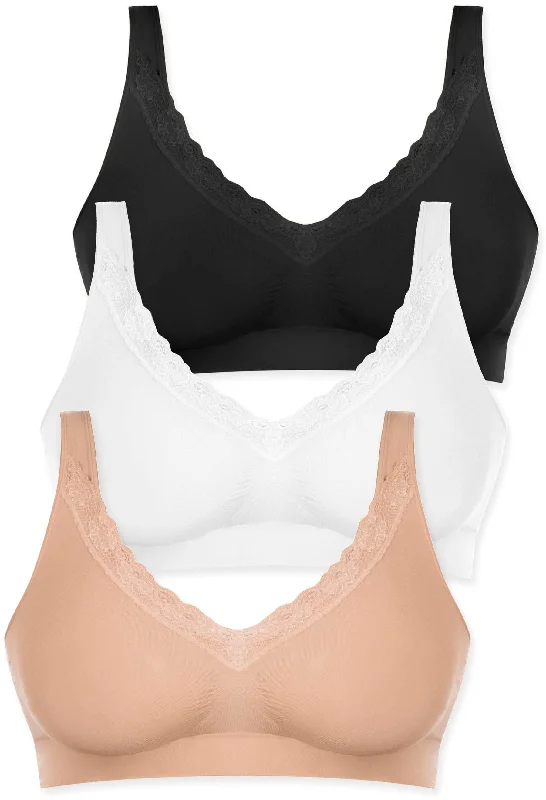 Pregnancy Cotton Rich Pull On Sleep Bra - 3 Pack